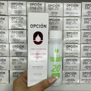 kit opción tintura crema color + oxidante 20 vol.