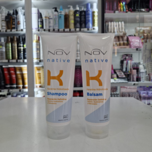 línea keratina duo shampoo y bálsamo (250g)